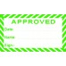 Safety Approved By Labels - 70mm x  40mm - 250 LABELS PER ROLL